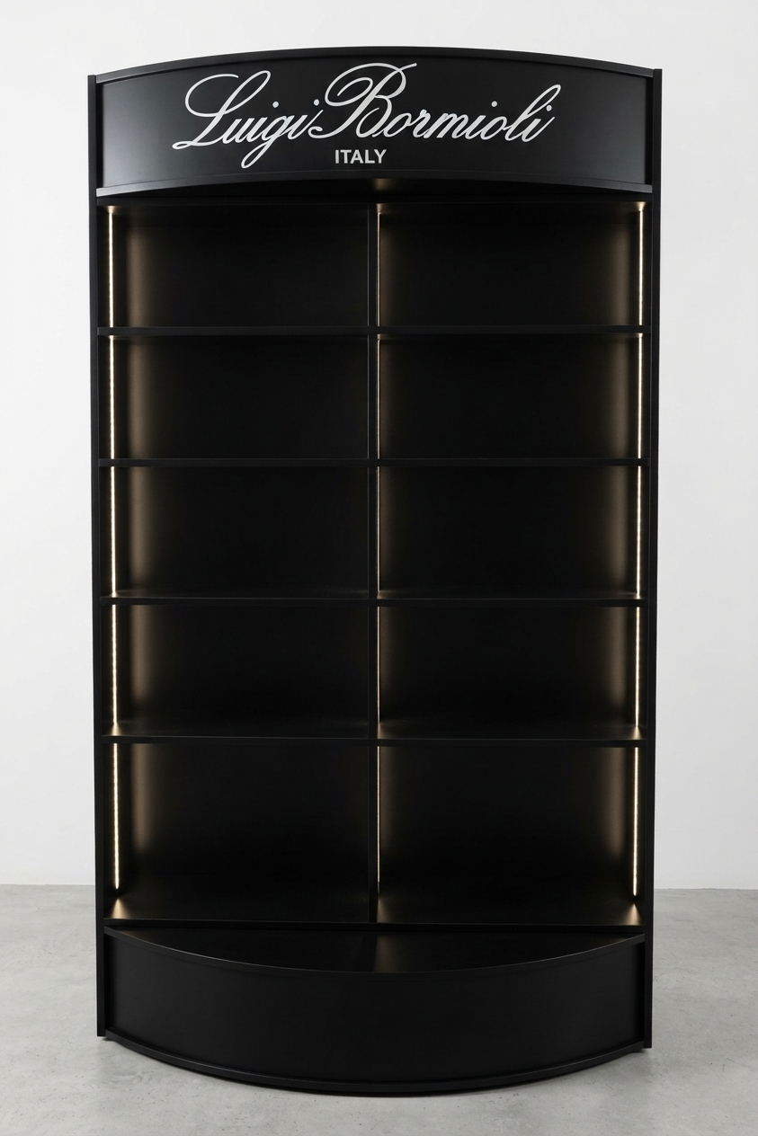 espositore terra design legno
